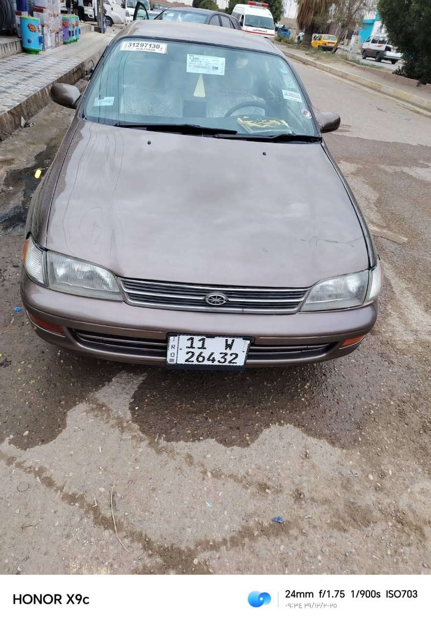 سلام عليكم كورله كروناه موديل 1993سياره مكفوله من ضربه فقط صبغ جمليه مكينه الف 1800كير ومكينه مكفولته تخم تاير جديد صدر مامي وخلفي جديد هزه جديد سنويه الى ٢٨كهربايته كل شغله كل نقص مابيه سياره جديد وحله من صوره وتريك وين مايعجبك السعره 52مكاني واسط الكوت وهذ رقمي ***********
