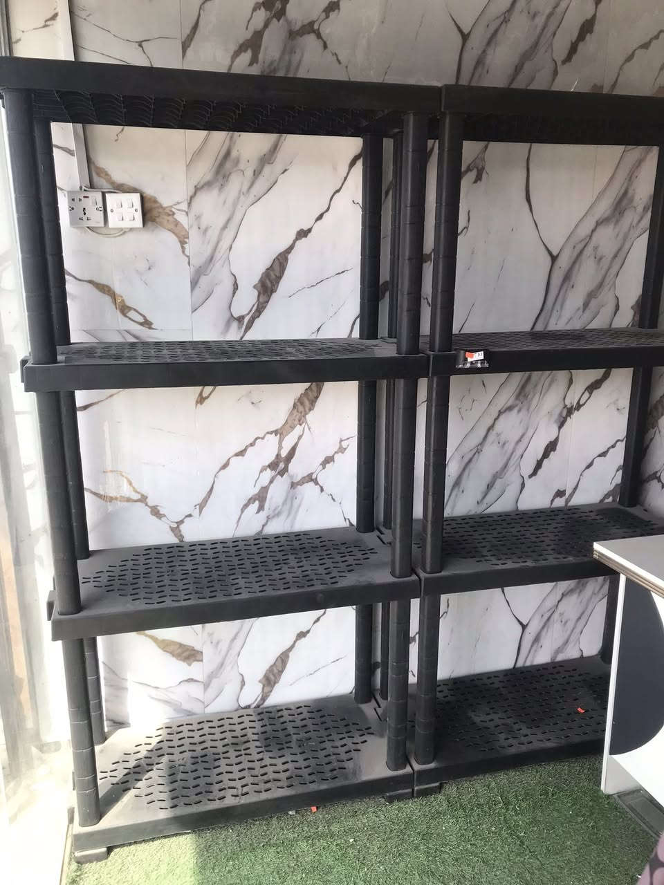 ‎رفوف بلاستك قوي يتحمل ثقل جدد نضيفات محل فتح شهرين وعزل
طول 185 وعندي تكمله كل رف تكدر تسوي مترين و40
العمق40 
العرض 90
السعر 300 عنواني بغداد


**إذا كنت صاحب هذا الإعلان وتريد حذفه لأي سبب، رجاءا أرسل رسالة إلى الدعم الفني**