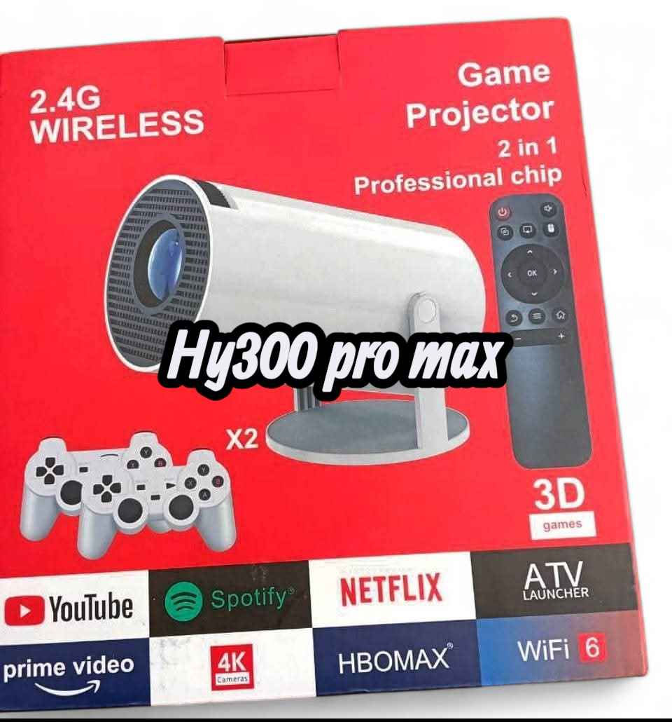 هذا الجهاز .. استيراد جديد 
Hy 300 Pro Max 
مناسب للعرض السينمائي والالعاب 
يعمل بنظام اندرويد ويدعم واي فاي وبلوتوث 
يتضمن تطبيقات مثبتة مسبقًا مثل YouTube و Netflix و Spotify و Prime Video و HBO Max و ATV Launcher. 
يحتوي على منفذ HDMI ومنفذ USB
يدعم دقة تصل إلى 4K (الدقة الأصلية عادة 720P). 
يتميز بسطوع  260 شمعة ANSI (حسب الطراز). 
حجم شاشة العرض يمكن أن يصل إلى  150 بوصة( تقريبا 4 م)العرض
يمكن تدويره بزاوية 180 درجة للعرض
أدوات تحكم لاسلكية: يأتي مع جهازي تحكم (Joystick) يعملان بتردد 2.4G، مما يتيح اللعب المشترك مع صديق دون فوضى الأسلاك.. بغداد, العراق


**إذا كنت صاحب هذا الإعلان وتريد حذفه لأي سبب، رجاءا أرسل رسالة إلى الدعم الفني**