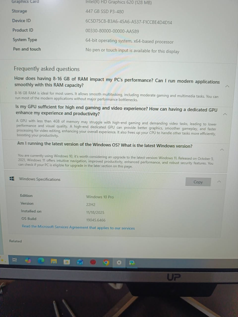 (شاشة + كيس مدمج) ماركة UP

🔹 المواصفات:

 • 💻 المعالج: Intel Core i5-7200U — الجيل السابع
 • 🧠 الرامات: 8GB
 • 🖥️ الشاشة: شاشة UP مع الكيس مدمج داخلها
 • 🪪 الويندوز: Windows 10 Pro — إصدار 22H2
 • ⚙️ النظام: 64-bit
 • 📦 الحالة: الجهاز جديد وغير مستخدم

العنوان بغداد العبيدي  ***********
