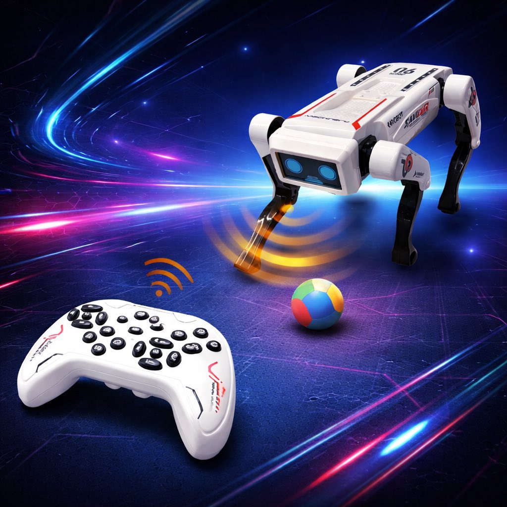 روبوت الكلب الذكي AI ROBOT – تحكم عن بُعد 2.4GHz مع أوامر صوتية
روبوت كلب تفاعلي يعمل بالتحكم عن بُعد بتقنية 2.4GHz، مصمم للحركة واللعب وتنفيذ أوامر متعددة مع إضاءة وموسيقى.

 • يعمل بتحكم عن بُعد بتردد 2.4GHz لسهولة التحكم بالحركات.
 
• يدعم الأوامر الصوتية (Voice Control) والتفاعل المباشر.
 
• مزود بخاصية البرمجة لتنفيذ الحركات حسب تسلسل الأوامر.
 
• حركات متعددة مثل: التقدم للأمام، الالتفاف، الجلوس، النهوض، والانحناء.
 
• يحتوي على موسيقى، رقصات ديناميكية، وإضاءة جذابة.
 
• يدعم وضع الدورية التلقائية (Auto Patrol) ووضع الاستعراض (Stunt).

 • ريموت كنترول 2.4GHz
 • تحكم صوتي
 • الفئة العمرية: 8 سنوات فأكثر
 • الروبوت: بطارية ليثيوم قابلة لإعادة الشحن 3.7V 
 • الريموت: 2 × بطارية AA 1.5V

الملحقات:
 • جهاز تحكم عن بُعد
 • بطارية ليثيوم قابلة لإعادة الشحن 3.7V
 • كابل شحن https://rolemall.com/?strung=4tzKA92gootquality12347


**إذا كنت صاحب هذا الإعلان وتريد حذفه لأي سبب، رجاءا أرسل رسالة إلى الدعم الفني**