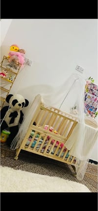 سرير اطفال • صنوبر فرنسي • ينفتح ويتكبر