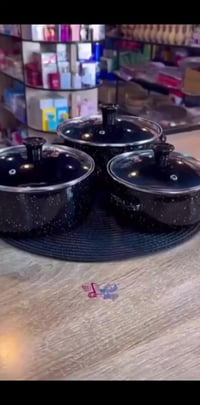 قدور إيناميل • ٣ قطع • قطر ٢٠-١٨-١٦