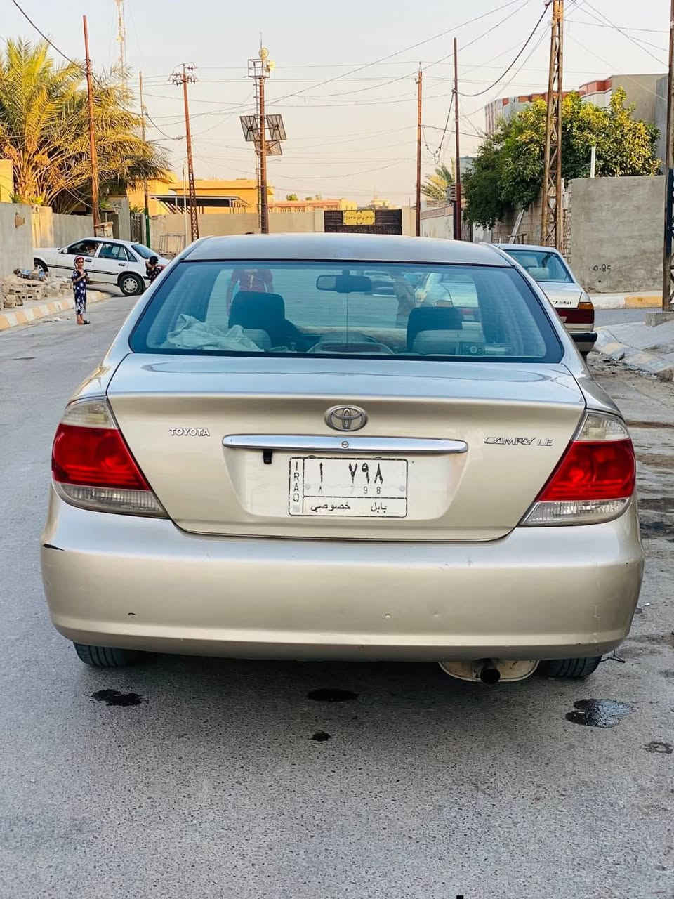 السلام عليكم كامري 2005 الشكل المميز مواصفات Le كشن كهرباء 8 وسائد هواء 
وارد امريكي حادث خلفي السياره نضيفه مصبوغه عام 
العنوان الانبار الفلوجه 📍
مشكلتها المحرك بي صوت  
سعر 55$
للاستفسار اتصال على 
***********
***********
