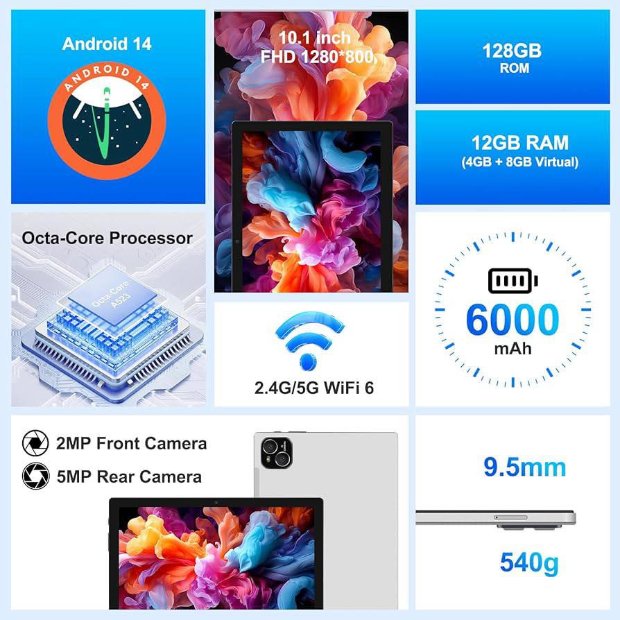 تابلت امزون  ذاكره 128 بطاريه 6000 جديد غير مستخدم ملحقات حافضه ماوس قلم كيبل متوفر لون وردي ورصاصي 
واتساب ***********
