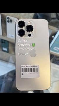 iphone 13 pro Gold paqjy 100%  128Gb battery89🔋 LL/A Amrice bhaa:360$ ...
