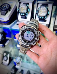 كاسيو باثفايندر تيتانيوم مستخدم / ضمان 6 اشهر قطر 51 / رقم الموديل PAG...