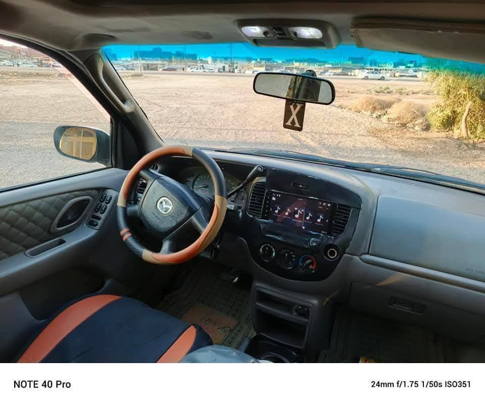 السلام عليكم
مازدا تريبوت للبيع 
موديل 2002
تايرات جدد باتري جديد
محرك6سلندر فور ويل
كهربائيات شغاله
رقم أنبار مشروع وطني السنويه بسمي سياره خير من الله 
السعر 60 وبيه مجال 
المكان بغداد التاجي 
*********** وبي واتساب
