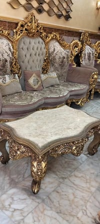 تخم مصري ملكي عشر مقاعد قنفتين واربع كراسي مع طبله وسطين مكاني صليخ 07...