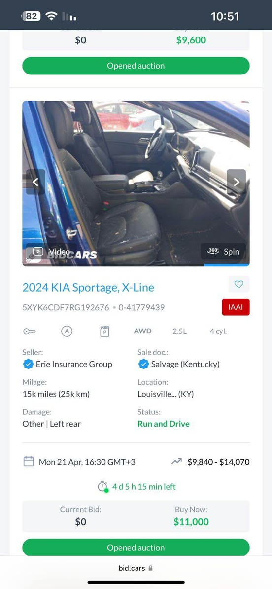 كيا سبورتج  وارد امريكي 
موديل 2024 
فئة x-line
المواصفات 
دفع رباعي 
محرك 4 سلندر.   2500 
 شاشة طويلة. 
تدفئة كشنات. 
كراسي جلد. 
كرسي السائق كهربائي
بنوراما 
ماشية. 30 الف كيلو 
رقم بغداد 
بدون ايرباك.  
السيارة بدون صبغ 
بدون تبديل 
فقط بارد وتكحيل. 
بيهة نقص فقط. بطنانة جاملغ من الداخل كمل موضع بلصور 
الصور الحادث مرفقة بلمنشور 
الهاتف *********** 
السعر. شدتين. يعني 20 الف بغداد, العراق
