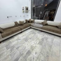 ديوان حرف L مودرن تركي مقعد ضغط عالي سبرنك وبلوك اسود  لكماش تركي بضما...