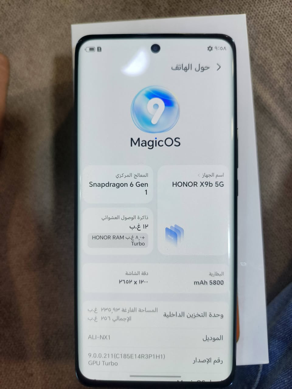 هونر x9b موبايل نضيف غراضه كامل استخدام قليل كلش ذكره ٢٥٦السعر ٢٨٠وبيه مجال العنوان كوفه رقم ***********
