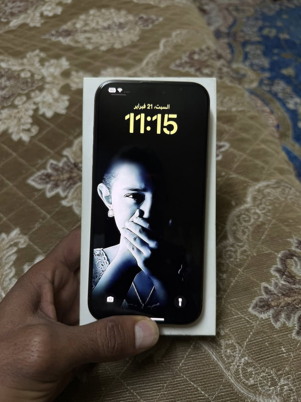 السلام عليكم 
16 برو ماكس ماستر نضافه 100‎%‎ 
مكفول من كل شي تفاصيل كدامك 
سعره 1450 قفل 
مكاني الشعب ***********
