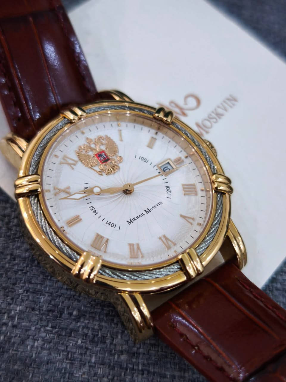 Mikhail Moskvin Russian made 
ساعة ميخائيل موسكفين اوتوماتيك 
روسي أصلي 
جديد غير مستخدم 
كامل ملحقات 
قطر 42
السعر 140$
التواصل واتساب 
***********
