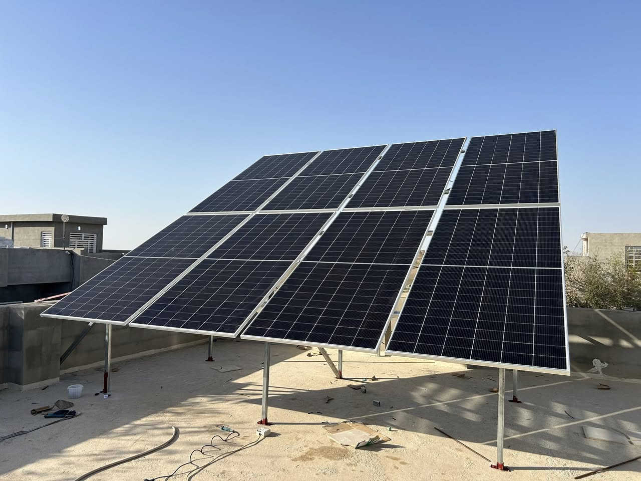 🌞 عمل جديد في خانقين – منطقة سيروان ⚡

تم بحمد الله نصب منظومة طاقة شمسية متكاملة لتوفير كهرباء مستقرة وطاقة نظيفة للمنزل.

🔹 مكونات المنظومة:
▪️ 8 ألواح طاقة شمسية LONGi
▪️ انفيرتر Deye بقدرة  6kw
▪️ بطارية ليثيوم SVOLT بسعة 10kw

⚡ قدرة التشغيل:
16 أمبير نهاراً
8 أمبير ليلاً لمدة 4 ساعات

✔️ ضمان لمدة سنة على المنظومة
✔️ أداء مستقر وتوفير في استهلاك الكهرباء

📞 للاستفسار والحجز:
***********
***********
