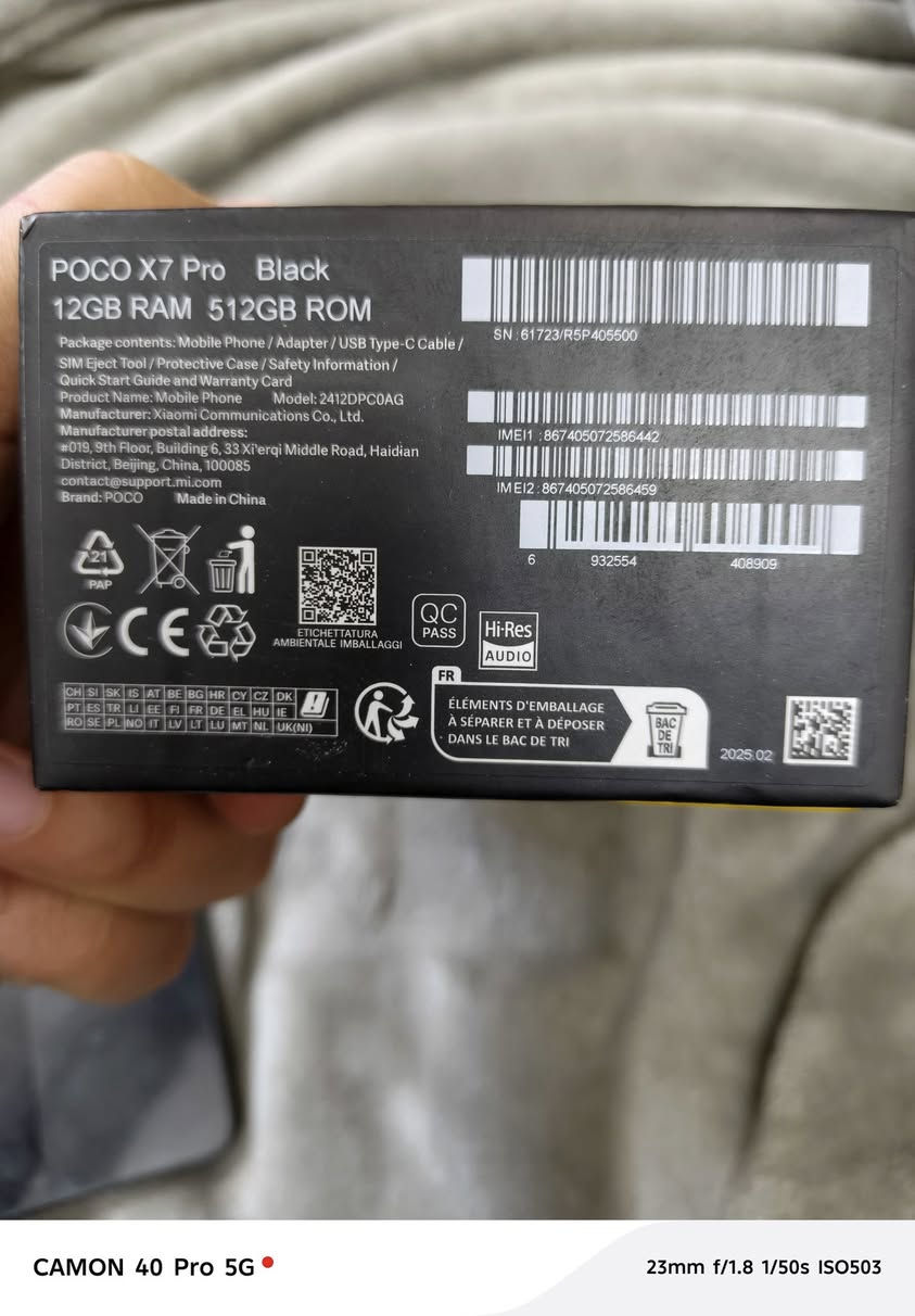 السلام عليكم
جهاز بوكو X7 برو للبيع مستخدم قليل نظيف بطاريه 99 
ذاكره 512GB رام 12G  مع كارتونه الاصليه السعر 425وبي مجال بسيط 
متوفر توصيل جميع محافظات العراق


**إذا كنت صاحب هذا الإعلان وتريد حذفه لأي سبب، رجاءا أرسل رسالة إلى الدعم الفني**