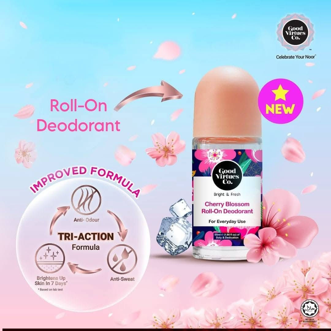 معطرات جسم Roll-On Deodorant
من شركة Good Virtues المنتج الاصلي من ماليزيا🇲🇾

منتج امن✅بدون مواد كيميائية ضاره❌
 خالي من الكحول❌بدون الزيوت المعدنية❌ السيليكون ❌البارابين❌ التريكلوسان❌ الملونات الصناعية❌

مضاد لروائح العرق الكريهة بخلاصة جبال الهيمالايا و حبة السودة الطبيعية الغنية بالعناصر الغذائية ومضادات الأكسدة التي تعمل على الإصلاح والتجديد.

💎يفتح البشرة في 7 ايام
💎 لا يسبب بقع
💎يمتص بسرعة من البشرة
💎يتكون من زيت الحبة السوداء العضوي لتغذية البشرة
💎 و مستخلصات جبال الهيمالايا الطبيعية لتفتيح البشرة
💎مناسب للاستخدام اليومي
💎 يمنحك شعور بالخفة🌺
انتعاش🍃 والراحة✨
مع خلاصة الكرز، النعناع، الآذريون، الصبار

العنوان ذي قار الشطره شارع الكص فرع جامع الرسول وقرب مجمع نازك 
تتوفر خدمه توصيل لجميع محافظات العراق


**إذا كنت صاحب هذا الإعلان وتريد حذفه لأي سبب، رجاءا أرسل رسالة إلى الدعم الفني**