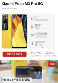 بوكو m3pro • 5G • نظيف