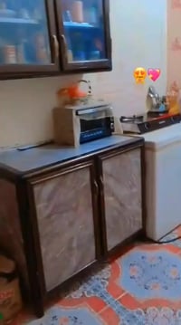 كاونتر قطعتين • دواليب • ديكور