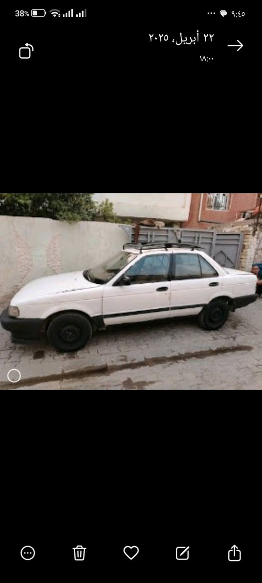 سلام عليكم للبيع سيارة نيسان سني موديل 94محرك كايم بس تمشي رقم بغداد بسمي سعر المطلوب 20ورقة العنوان بغداد ناحية الرشيد رقم الهاتف***********
