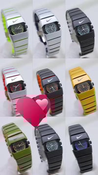 وصل الجديد😍 . ساعة نايك الرياضي بالوانها الجميلة مع ضمان لمده سنه كامل...