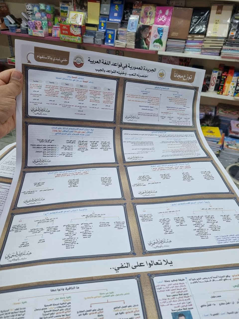 تُوزع مجاناً! 🤝❤ 🎁
📣 بشرى سارة لطلبة السادس الإعدادي ! 🎓
توفرت في مكتبتنا ​ الان  "الجريدة المعمورية في قواعد اللغة العربية" 📄
من إعداد الأستاذ القدير: هشام المعموري.
​
​#السادس_الاعدادي #قواعد_اللغة_العربية #الجريدة_المعمورية 
#مكتبة_الباهر
#العنوان_عنه_نهايه_شارع_الحضره_قرب_جامع_النور

للتواصل معنا مراسلتنا على الخاص او على الارقام التالية 
***********
***********
