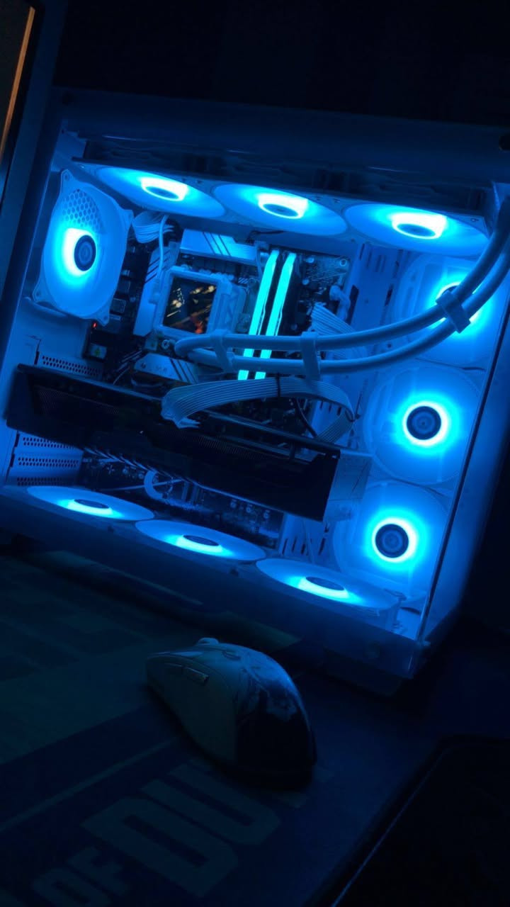 INTEL CORE i9-14900K TRY EDITION

VGA RX 9070 XT 16GB SAPPHIRE PULSE 3FAN

RAM LEXAR 32G KIT (16x216800MHZ DORS RGB

8760 ASUS PRIME PLUS OORS NEW EDI

PEGASUS NV970-278 GEN 47400/5

THERMALRIGHT FROZEN WARFRAME PRO 360MM LIQUID COOLER WHITE TL-P12W-S

PSU Thermalright TR.KG 850 850W 80 Plus Gold FULLK

MOLR-ATX3:1-WHITE

MNTOB MN-3000WH TOKYO WHITE TRAN ARGA

MSI MAG 275QPF X30 27INCH 2K 300HZ 0.5MS RAPID

IPS HOMI 2.1

THERMALRIGHT PC FAN KITS ARGB TE-M120X3

SV 3-Pin ARGB Controller with SATA

للبيع كيس فقط او شاشه .او كامل ابيع منشور فقط الولد  الحلال لي يعرف الاسعار والمواصفات كلشي كدامكم مذكور استخدام بسيط كلش اقل السبوع 

اي استفسار هذا رقمي *********** مكاني بغداد 
السعر 4 ملاين كامل شباب اذا اجمعها هسه تطلع عليك بل 7 او 6 ملاين
