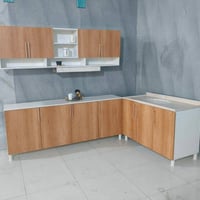 كاونتر MDF • ٢م+٢م • سنك مرمر صناعي