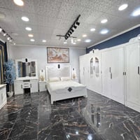 طقم غرفة ٧قطع • جرباية ١٦٠×٢٠٠ • توصيل تركيب مجاني بغداد