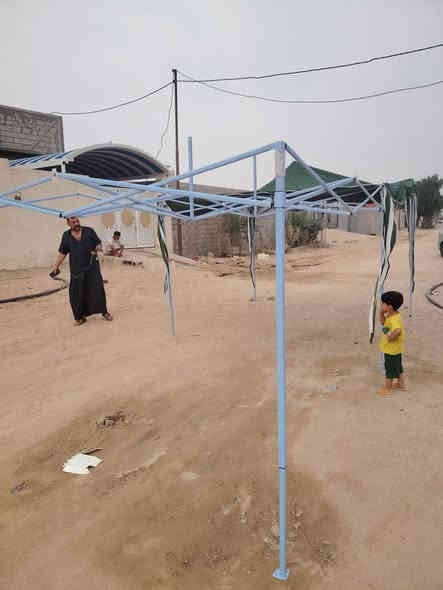 مضله تخيم
قياسات
٥ متر او ٧٠ سنتم طول
٢ متر او ٩٥ سنتم عرض
٢ متر رتفاع
حديد او نصف مضله من الحجم الكلي
باله تريد تفضل
*********** واتساب
