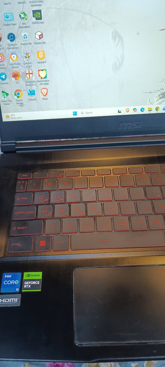 سلام عليكم لابتوب نظيف للبيع MSI
15.6", FHD, Anti-Glare, IPS-level, 144hz

Irtel Core i5-12450H Processor

GeForce RTX4050/6GB GDDR6

1TB SSD وهارد ثاني هم 1 تيرا 
يعني 2 تيرا
DDR4 16GB(8GB*2)

WLAN+BT combo module

Windows 11 64bit Home

رايدة ب 925 ومجال بسيط حك الجية 

*********** غير متواجد علفيس المكات بغداد حي الحسين
