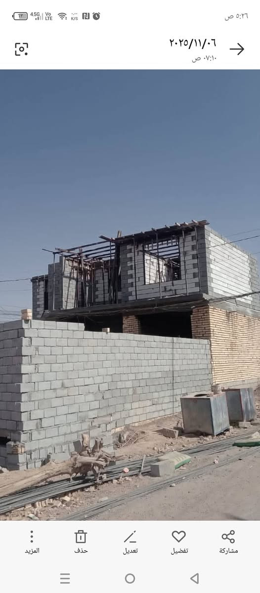 عملي خلفة بناء وترميم وتسليم مفتاح وهيكل ***********
