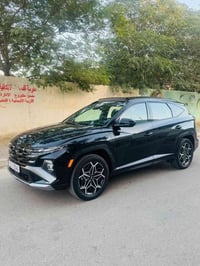 توسان2024 وراد أمريكي أن لاين فول لفول لون الأسود حادث موضح بلصور سيار...