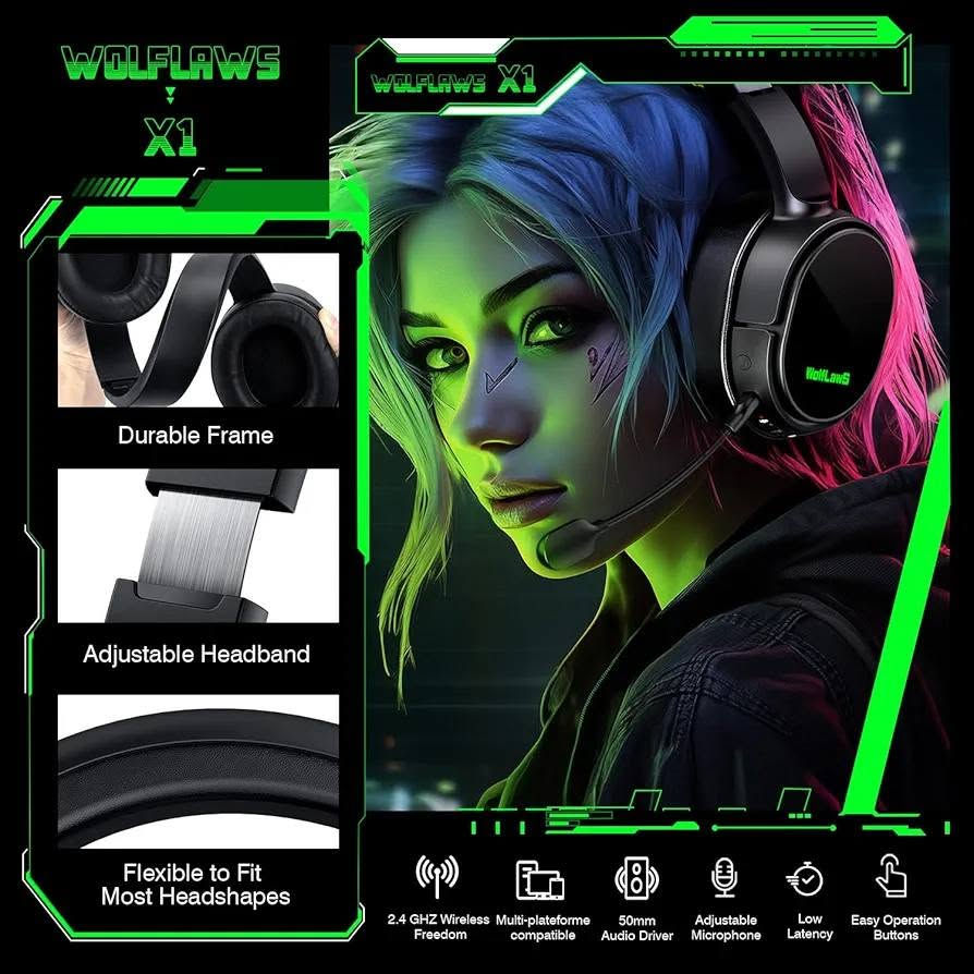 سماعة الألعاب اللاسلكية لأجهزة Xbox Series X|S و Xbox One و PS5 والكمبيوتر الشخصي و Mac و Nintendo Switch، سماعات ألعاب بلوتوث تغطي الأذن مع ميكروفون قابل للفصل بخاصية إلغاء الضوضاء ، عمر بطارية يصل إلى 40 ساعة ، 
سعر القطعة 25 الف توصيل موجود جميع المحافظات


**إذا كنت صاحب هذا الإعلان وتريد حذفه لأي سبب، رجاءا أرسل رسالة إلى الدعم الفني**