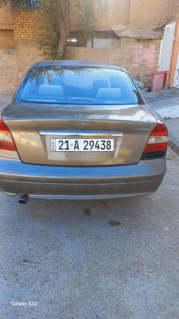 سلام عليكم /للبيع أو مروس حسب القناعة
دايو نوبرا مديل 2000
محرك 2000 مكفول 
لكير عاطل
حداديه 70 ٪
لسنويه  لغاية 2030
لعنوان ديالى/المقداديه 

***********
لسعر 25$
