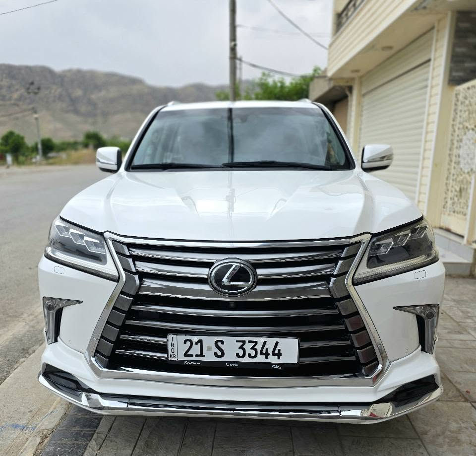لكزز  LX570 SUPER SPORT Lexus
السعر ٥٤٨٠٠دولار و مجال
موديل 2016 صيانتها بشركة ساز
كفالة من الصبغ 
بها مكانين بارد موضح بالسونار
ماشية 148.000 كيلو
مواصفات اللكزز معروفة:
مكينة 5700
6 وضعيات قيادة
7 راكب
ثلاث قطع تبريد
تحكم فور ويل
نظام المساعدة في صعود ونزول المنحدرات
هاند بريك بصمة
داخل جلد مشمشي 
كراسي خزن ميموري 3 وضعيات 
تدفئة وتبريد كراسي 
ماوس
خمس كاميرات 360
ويالة نيكل
حساسات امامي خلفي
جكات تصعد وتنزل 
لايتات LED اوتو متفاعلة 
رادار 
مانع اصطدام
مري كهرباء وشفط
فتحة
داتا شو
ستيرن كهرباء
جنطة كهرباء
كراسي الصف الثالث كهرباء
بردات خلفية
٣ شاشات خلفية 
تحكم بالتبريد الخلفي منفصل 
وبعد بيها مواصفات متخلص
السيارة نظافتها جداً عالية
مكان السيارة السليمانية

رقم صاحب سيارة *********** السليمانية, العراق
