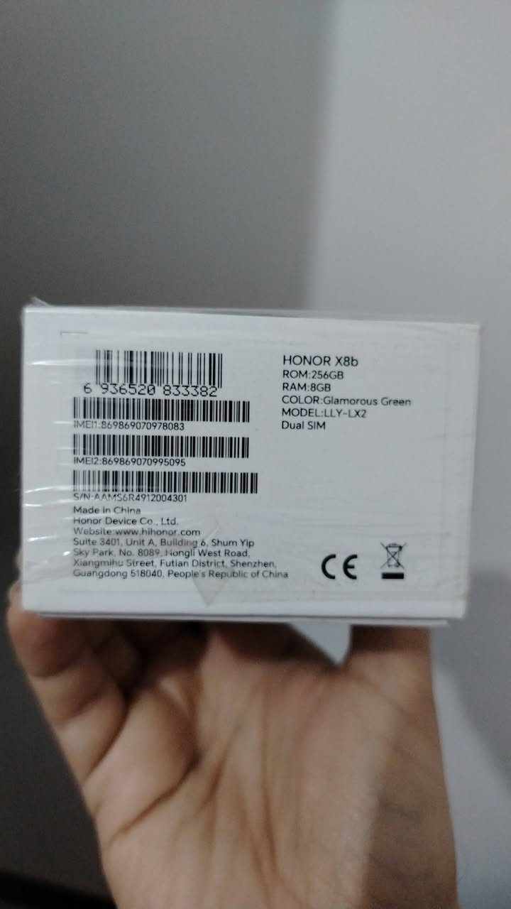 مستخدم 5 ايام فقط هونر X8B ذاكرة 256 رام 8


**إذا كنت صاحب هذا الإعلان وتريد حذفه لأي سبب، رجاءا أرسل رسالة إلى الدعم الفني**