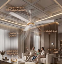 كينوود • مروحة سقفية • محرك نحاس