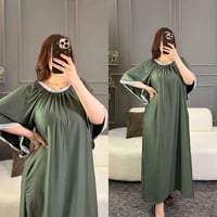 دشداشة نسائية • قماش زبدة تركي • فري سايز