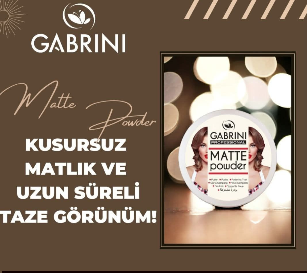 بودرة جابريني الأصلية 😍
متوفرة الان بجميع درجاتها 🔥

 أهم مميزات بودرة جابريني :- 
 
- تطفي لمعان الوجه بثبات وتغطية ممتازة .
- مناسبة للإستخدام اليومي وبتقدري تستعمليها مع فاونديشن خفيف أو واقي شمس فقط .. لأنه تغطيتها أصلاً عالية . 
- بتعطي مظهر طبيعي للوجه بحيث حتى الأشخاص اللي ما بحبو يحطو إشي كتير على وجههم ممكن يستخدموا هاي البودرة لحالها بعد إستخدام المرطب .

صُنع في تركيا 🇹🇷


**إذا كنت صاحب هذا الإعلان وتريد حذفه لأي سبب، رجاءا أرسل رسالة إلى الدعم الفني**