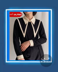قميص ياقة • أسود • نسائي