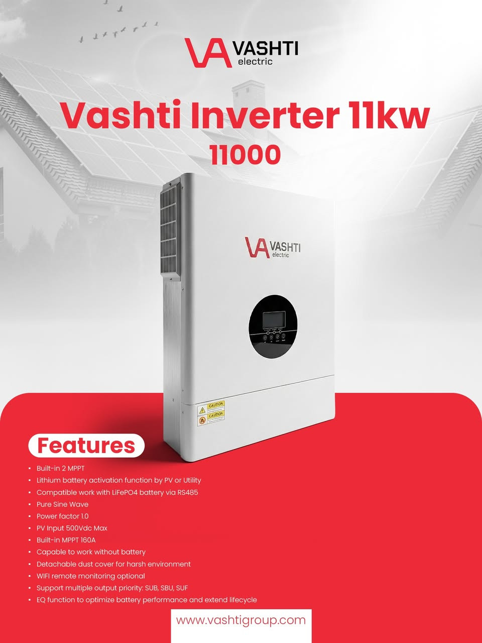 بكل سرور نعلن عن وصول انفيرترات من شركة فاشتي بمواصفات عالية وجودة ممتازة.

1100T-48PL-1.
1100-48-2. 
6200-48L-3.
3500-24L-4.
1500-12S-5.
4000Heatere-6.

متوفر بكميات واسعار منافسة وضمانات حقيقية يتوفر لدي شركة فاشتي ورشة صيانة متخصصة تحت اشراف مهندسين متخصصين 🔥

📍سليمانية-شارع 60 مقابل فندق تايتانك.
***********
***********

📍كركوك-حي صناعي جديدة شارع هارون.
***********
***********
***********
