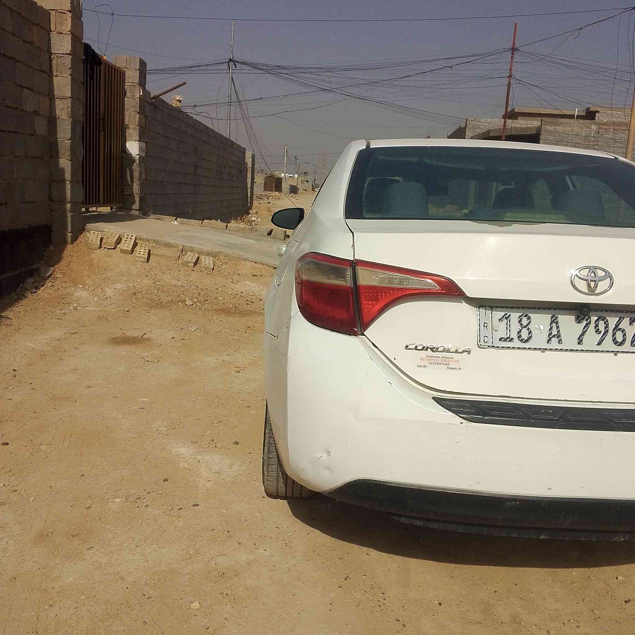 كورلة 2015 سيارة بيعة قطع ثلاثة ابيع حزام مكينة2000تبريد سيارة جاهزة مكان السيارة  الفلوجة السعر 110 ***********
