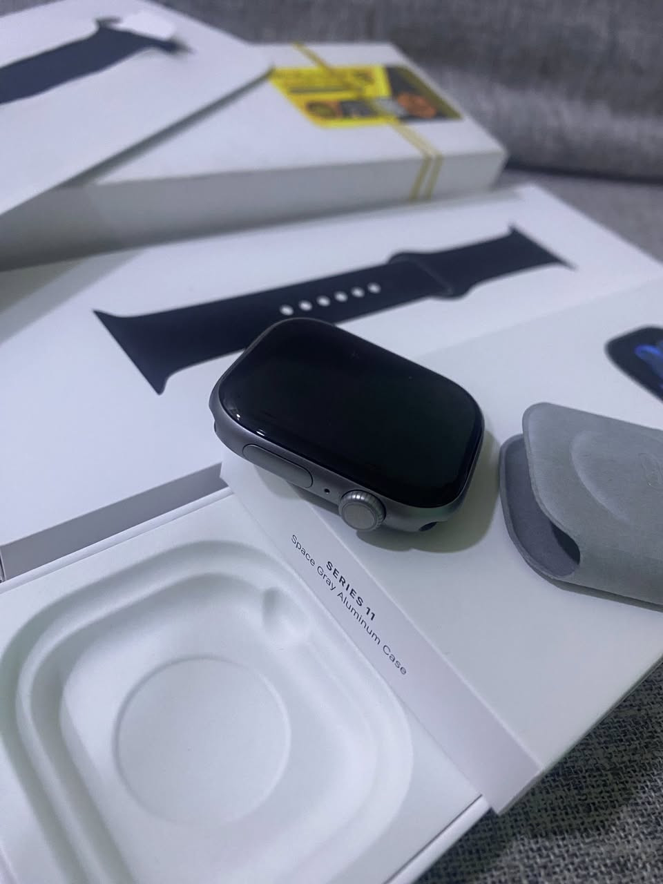 ساعه أبل ⌚️اللون الجديد سبيس گري
جيل  11🔥🔥
حجم 4️⃣6️⃣👉👉👉👉
               بطاريه  1️⃣0️⃣0️⃣🔋
نظافه  1️⃣0️⃣0️⃣💯💯
                 ذاكرة  6️⃣4️⃣  💾
مستخدم اسبوع👍👍👍
 مركز سيمو المايسترو دوره شارع الصحه
***********
اتصال/ واتس اب للحجز
توصيل لكافه محافظات العراق
تابعني حسابي القديم طار
