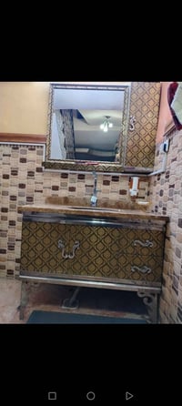 مغسلة صالون مرمر ستل ستيل شغل فصال وتزكام جدا نظيفة الضرر فقط فطور بال...