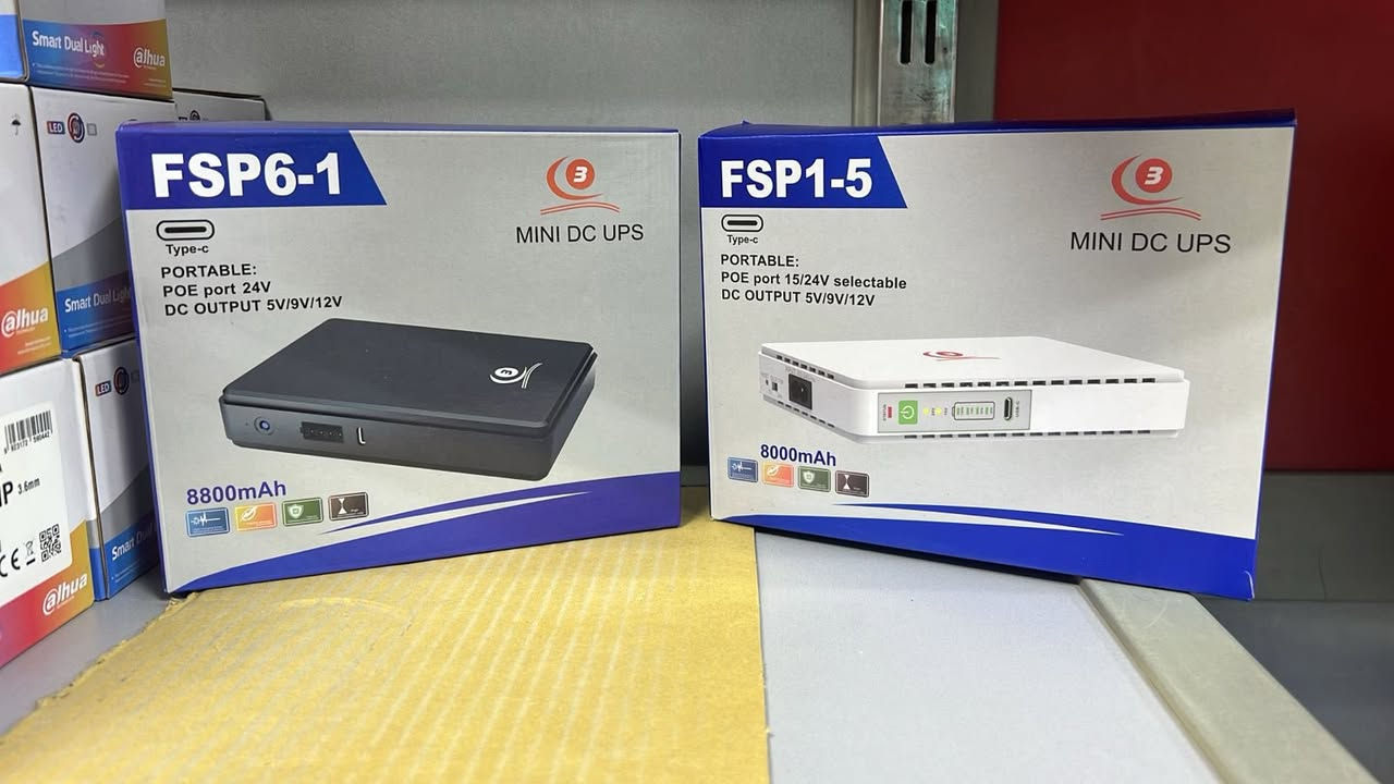🔋 UPS أصلي – حل انقطاع الكهرباء 🔋
📌 يشغّل:
 • الراوتر 🌐
 • الكاميرات 📷
 • أجهزة الـ DVR
 • أجهزة الشبكات والاتصالات

⚡ المواصفات:
 • سعات متعددة: 8000mAh – 8800mAh – 12000mAh
 • مخارج 5V / 9V / 12V
 • POE 24V / 48V (حسب الموديل)
 • تشغيل مستقر وهادئ
 • حجم صغير وسهل الحمل
 • جودة عالية وعمر بطارية ممتاز

✅ مناسب للبيت، المحلات، المكاتب، والشركات
✅ يضمن استمرار الإنترنت والكاميرات وقت القطع

📞 للطلب والاستفسار:
***********

📍 متوفر الآن – الكمية محدودة

⸻
