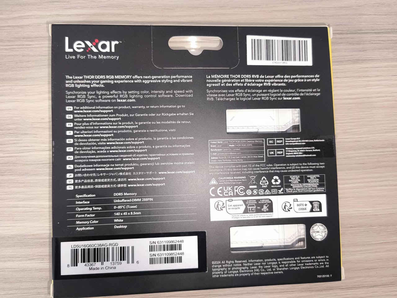 السلام عليكم
رامات DDR5 للبيع

Lexar THOR RGB DDR5 Ram 32GB (2x16GB) 6000MHz
من ماركة lexar الغنية عن التعريف ومعروفة عالمياً.

رام شبه جديد مستخدم ايام قليلة فقط،
السعر 500 الف(سعر ثابت)،
علما سعر الجديد ب شركة العالمية 700 الف.
مكان بغداد


**إذا كنت صاحب هذا الإعلان وتريد حذفه لأي سبب، رجاءا أرسل رسالة إلى الدعم الفني**