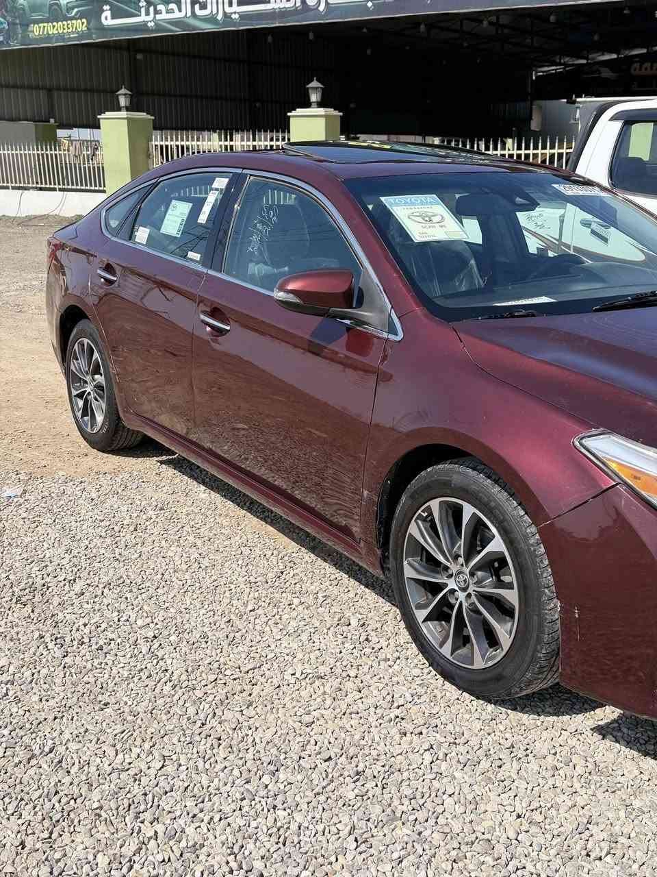 السلام عليكم
‏‎  لـلـبـيع  او مراوس 
تويوتا افلون   Toyota Avalon  
وارد امريكي   
‏‎الموديل   2017
فئة.   XLE  
حجم المكينه  V6/3500
‏‎اللون   كرزي 
‏‎حالة السياره. وراد امريكا حادثها جاملغ وبنيد وبالعراق نص الجامرلغ الخلفي صبغ يعني قطعتين ونص صبغ فقط 
‏‎المواصفات 
‏‎- بصمة تشغيل 
بصمة ابواب 
‏‎-ترحيب عند الاقتراب 
-تشغيل عن بعد 
رادار - جانبي -
‏‎- شاشه كبيره تدعم نظام الأبل كار باي ونظام الاندرويد 
‏‎- ستيرن كهربائي
تبريد قطعتين
شحن واير ليس لاسلكي 
3 وضعات قياده 
اوتو هولد 
‏‎- تحكم ستيرن جهتين 
كشنات جلد 
كشنات تدفئه 
كشنات خزن ميموري 
أشاره بالمرايه 
‏‎- تحديد سرعه 
‏‎- مانع انزلاق 
‏‎- ليد نهاري
‏‎ باقي المواصفات المعروفه
‏‎السعر   155  ورقه بيها مجال بسيط 
‏‎رقم السياره كركوك دولي جديد 

مكان السياره ديالى بعقوبه
‏‎للأستفسار

 ***********
