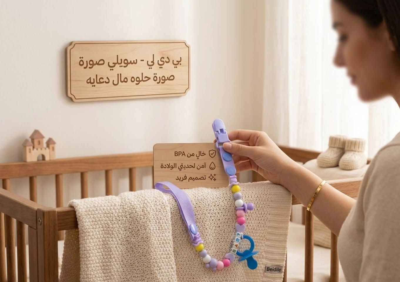توفرت مجموعة جديدة ومتنوعة من اللهايات، بتصاميم مميزة وجودة عالية تناسب احتياج طفلك وتوفر له الراحة والهدوء. ✨
اختيارات متعددة بألوان وأشكال حلوة، لتلبي جميع الأذواق.
للاستفسار أو الطلب راسلونا 🤍


**إذا كنت صاحب هذا الإعلان وتريد حذفه لأي سبب، رجاءا أرسل رسالة إلى الدعم الفني**