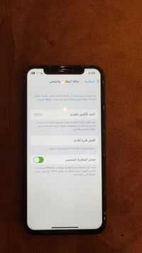 اكس عادي اسود  ذاكرة 256  تك سيم  بطارية 100 مبدلة  مبدل شاشة  ضهر مكس...